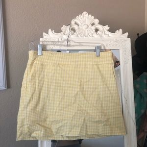 yellow and white sport skort